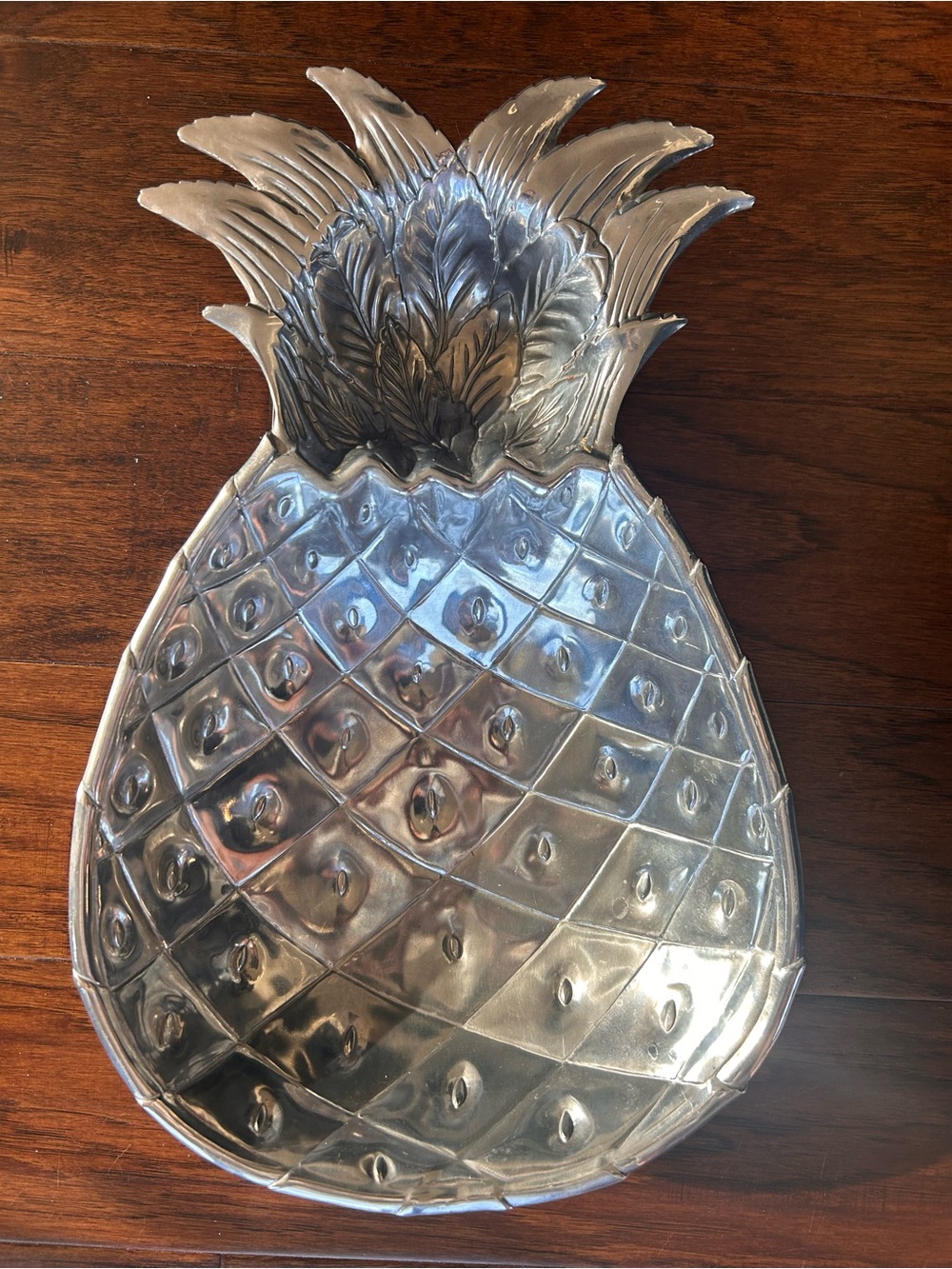Arthur Court Silver Pineapple Chips & Salsa Dip Bowl
